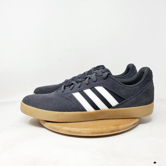 Adidas Suciu ADV Shoe Men 11 Grey Suede Classic Skate Low Lace Up Sneaker - Picture 1 of 13